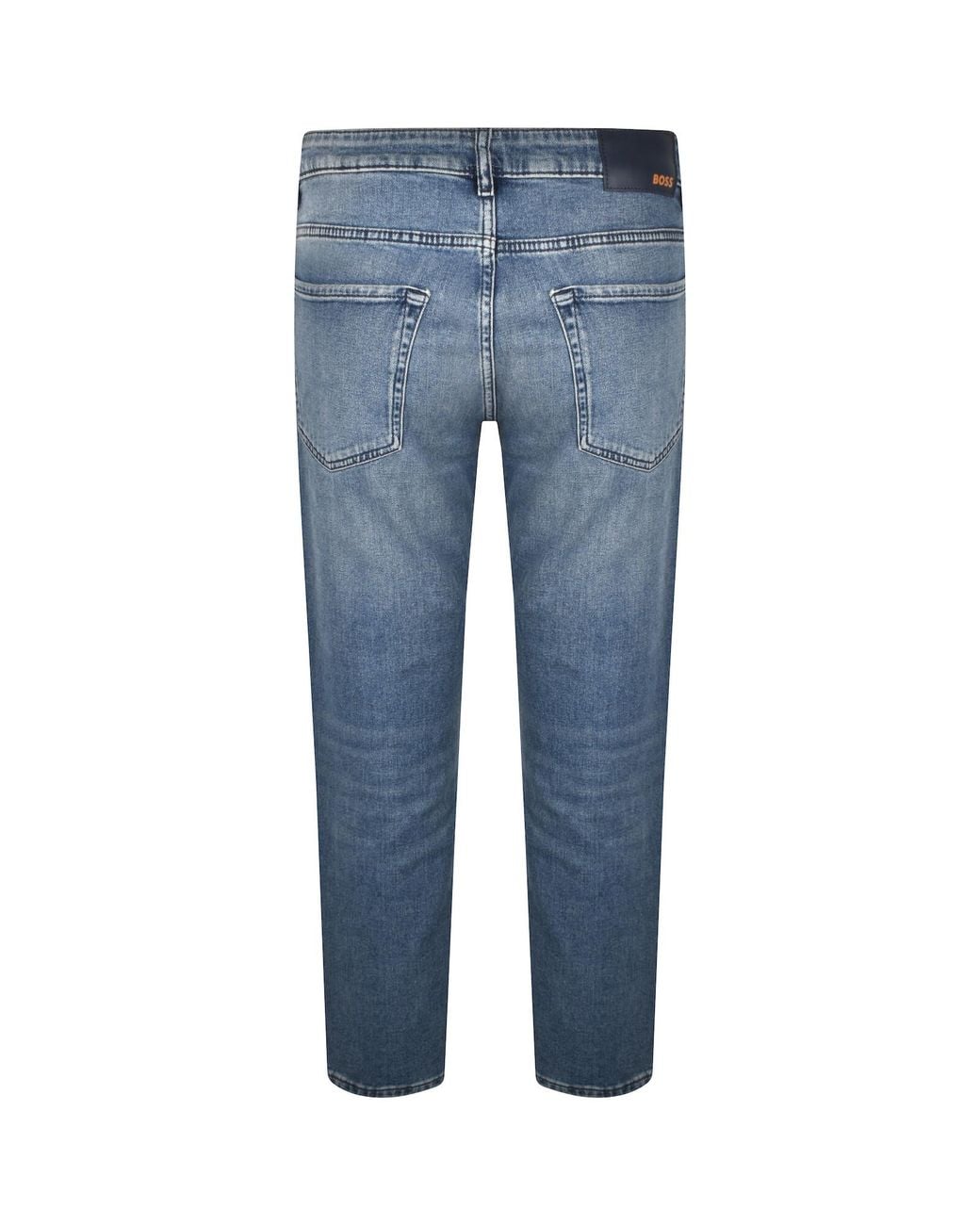 Boss Blue Boss Maine Regular Fit Mid Wash Jeans for men