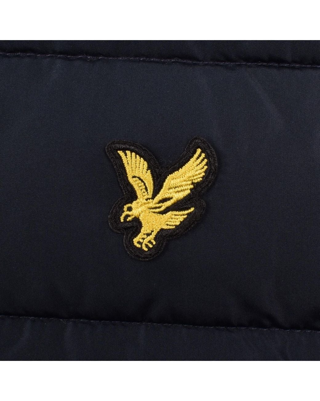 Lyle & Scott Blue Hooded Quilted Jacket for men