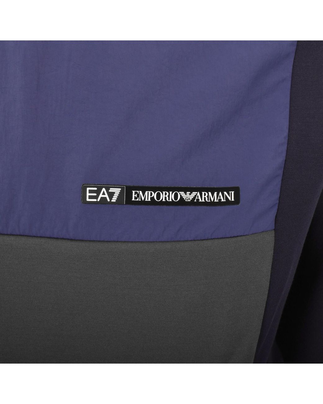 EA7 Blue Emporio Armani Colourbock Sweatshirt for men