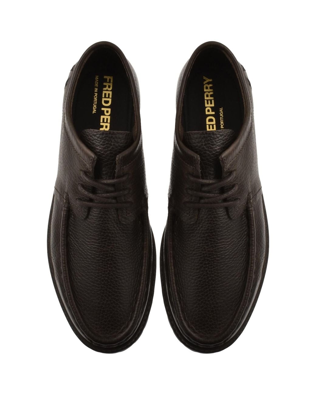 Fred Perry Brown Kenny Low Leather Shoes for men