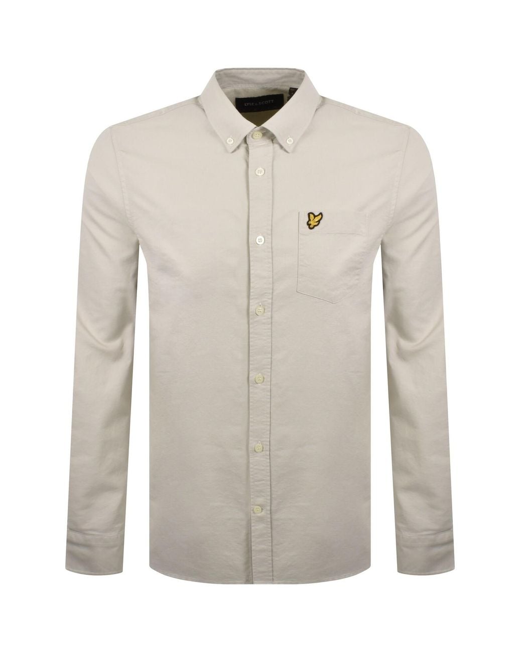 Lyle & Scott Natural Plain Oxford Shirt Cove for men