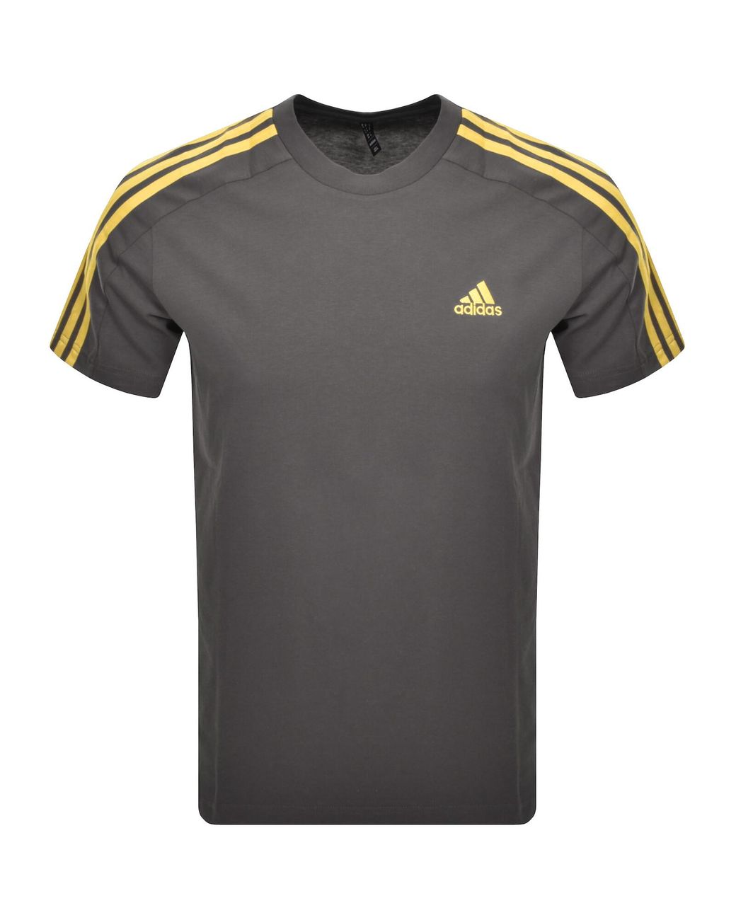 grey adidas 3 stripe shirt