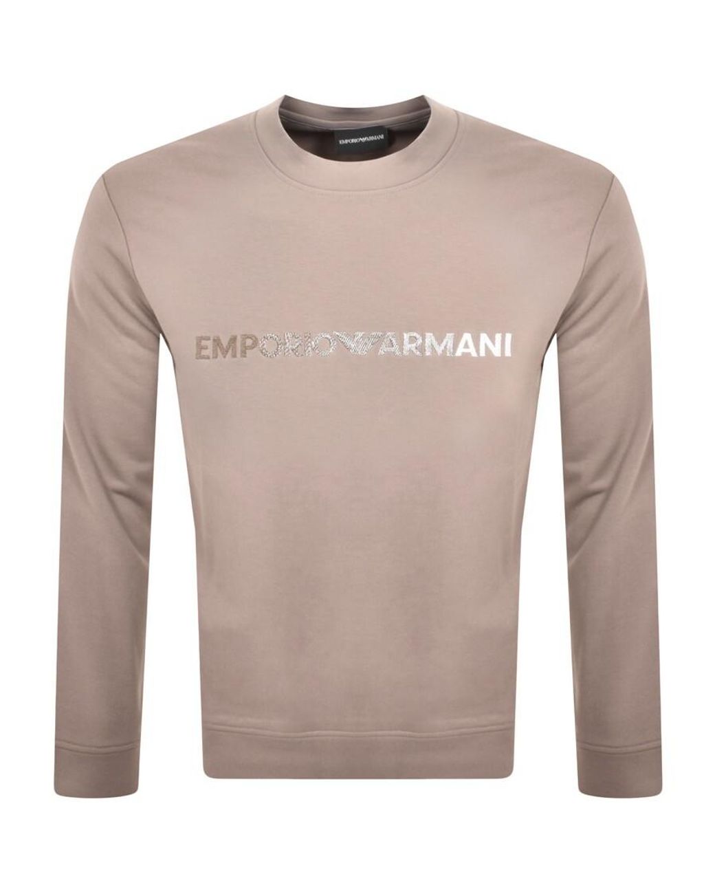 Armani Emporio Crew Neck Logo Sweatshirt in Gray for Men Lyst