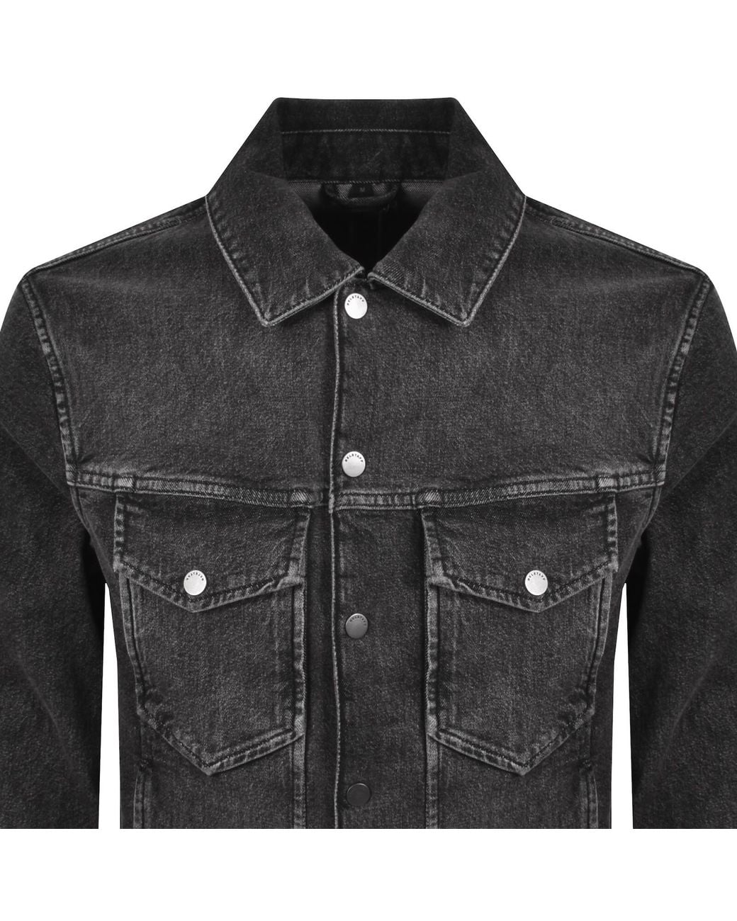Belstaff Black Piston Trucker Jacket Charcoal for men