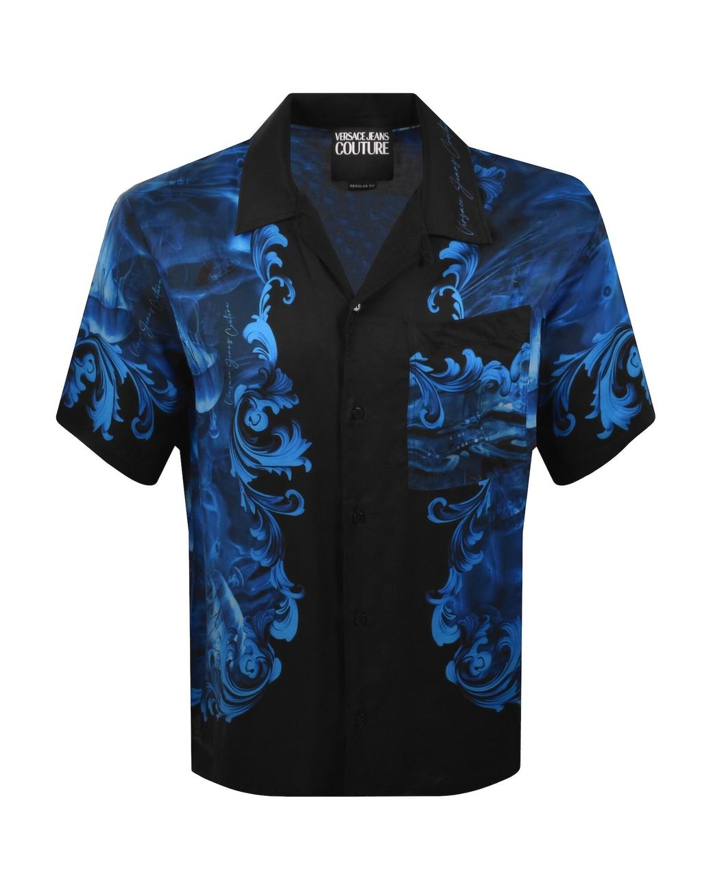 Versace Jeans Blue Couture Short Sleeve Shirt for men