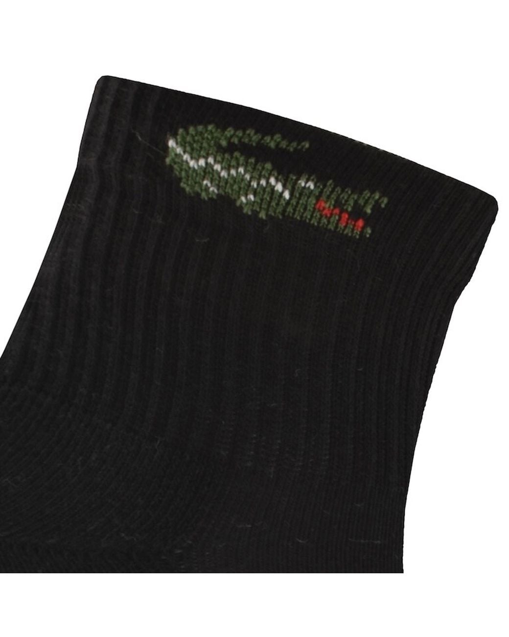 Lacoste Black 3 Pack Ankle Socks for men