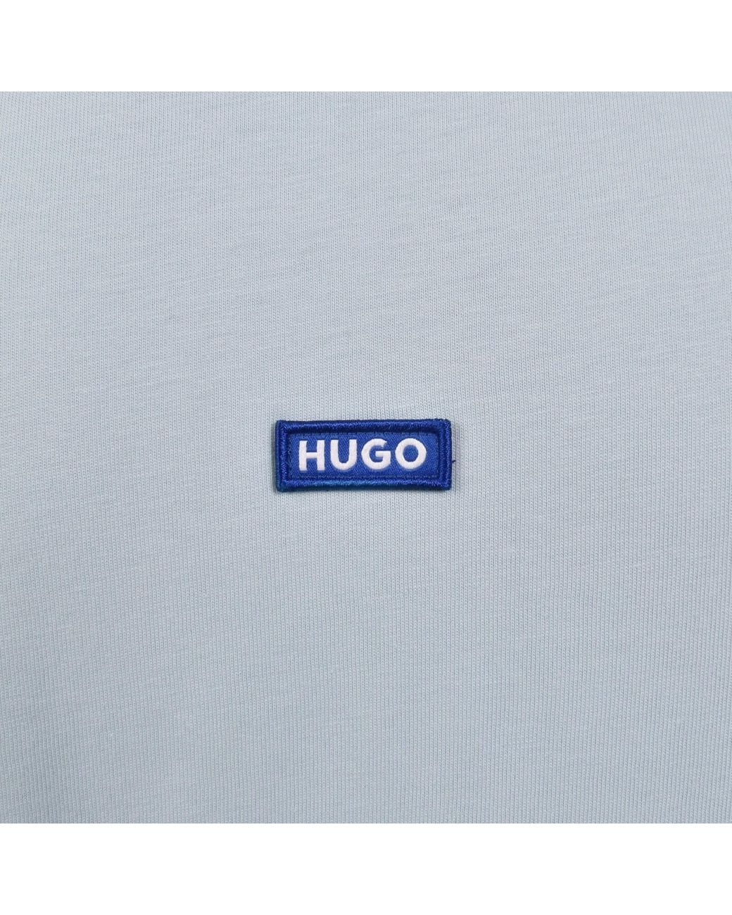 HUGO Blue Nieros Logo T Shirt Open for men