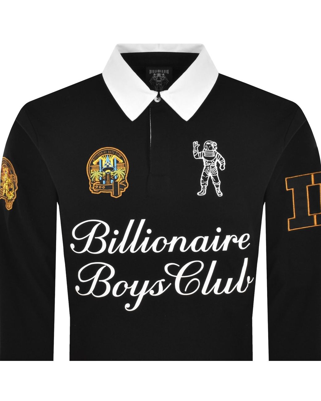 BBCICECREAM Black Script Rugby Polo for men