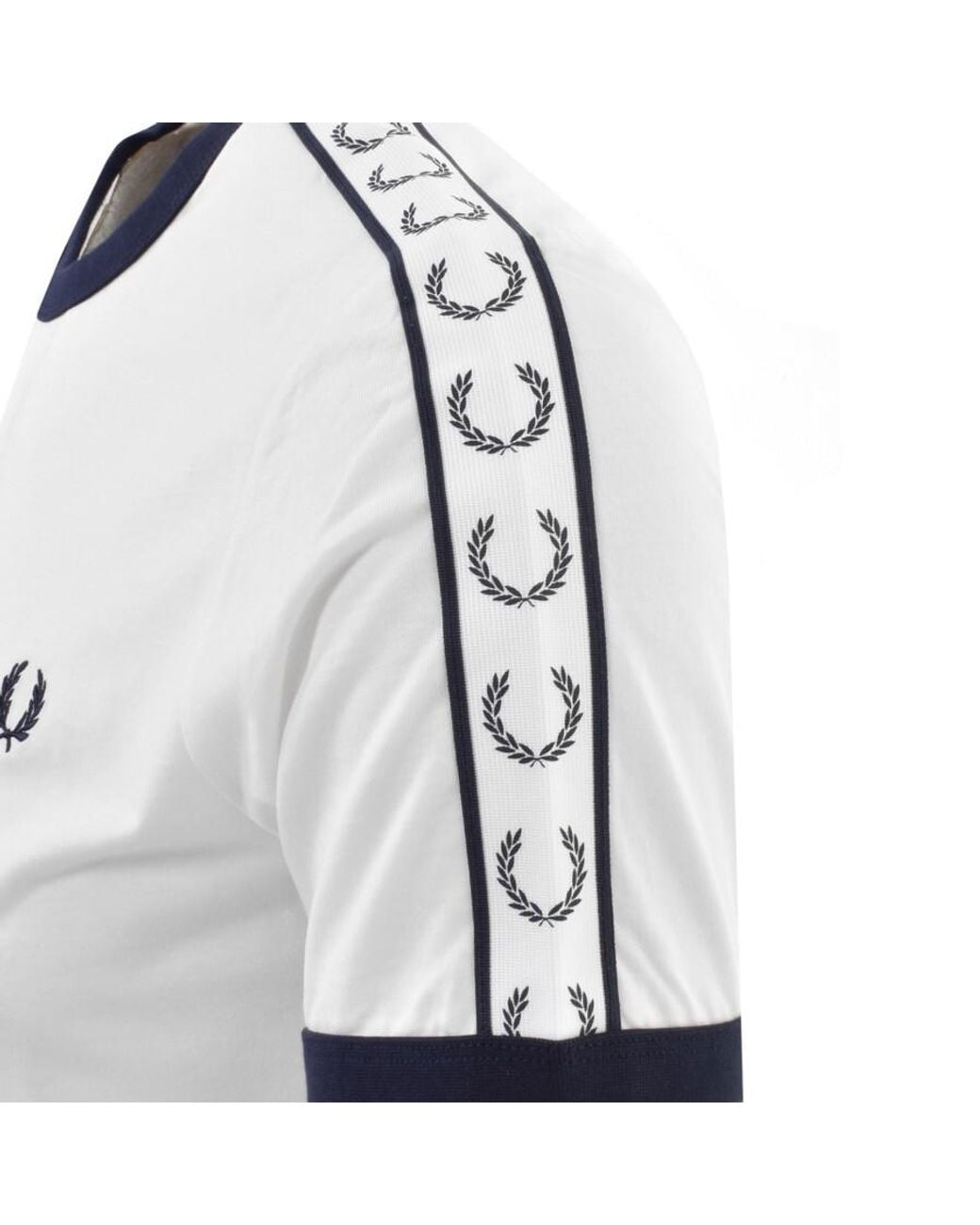 Fred Perry White Taped Ringer T-shirt M4620 Snow Xl for men