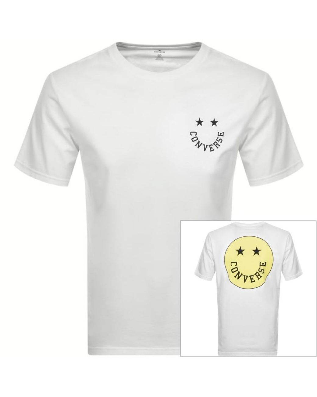 Converse Smiley Logo T Shirt in White for Men | Lyst