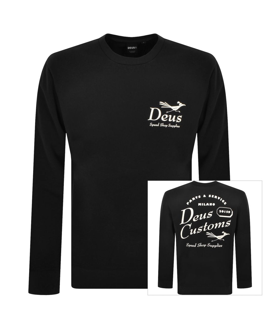 Deus Ex Machina Black Cuckoo Sweatshirt for men
