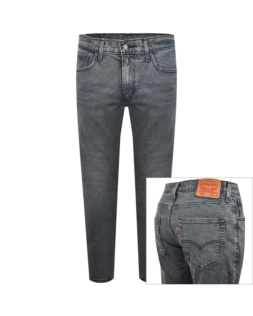 Levi's Gray 512 Slim Tapered Jeans for men