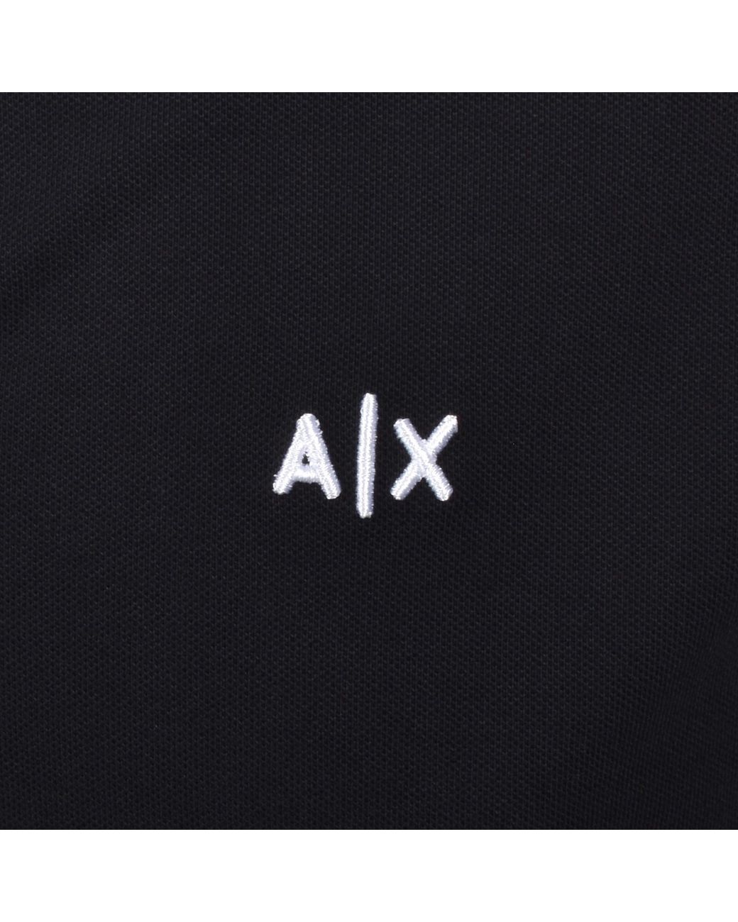ARMANI EXCHANGE Black Polo T Shirt Deep for men