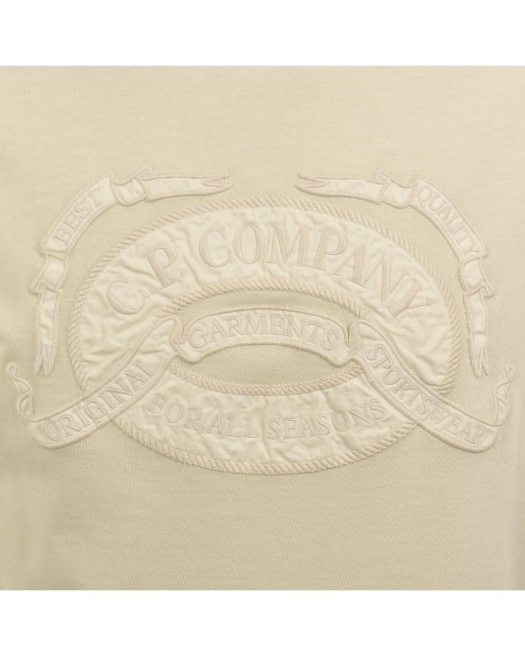 C P Company Natural Cp Company Logo T Shirt for men