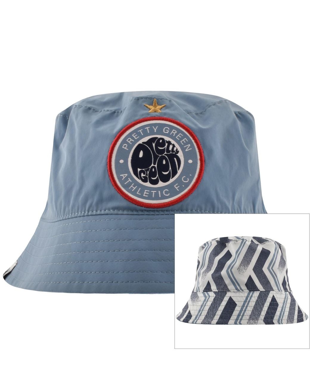 Pretty Green Blue Kingsleigh Bucket Hat for men