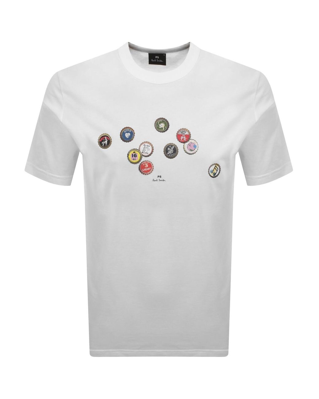 Paul Smith Gray Bottle Tops T Shirt for men