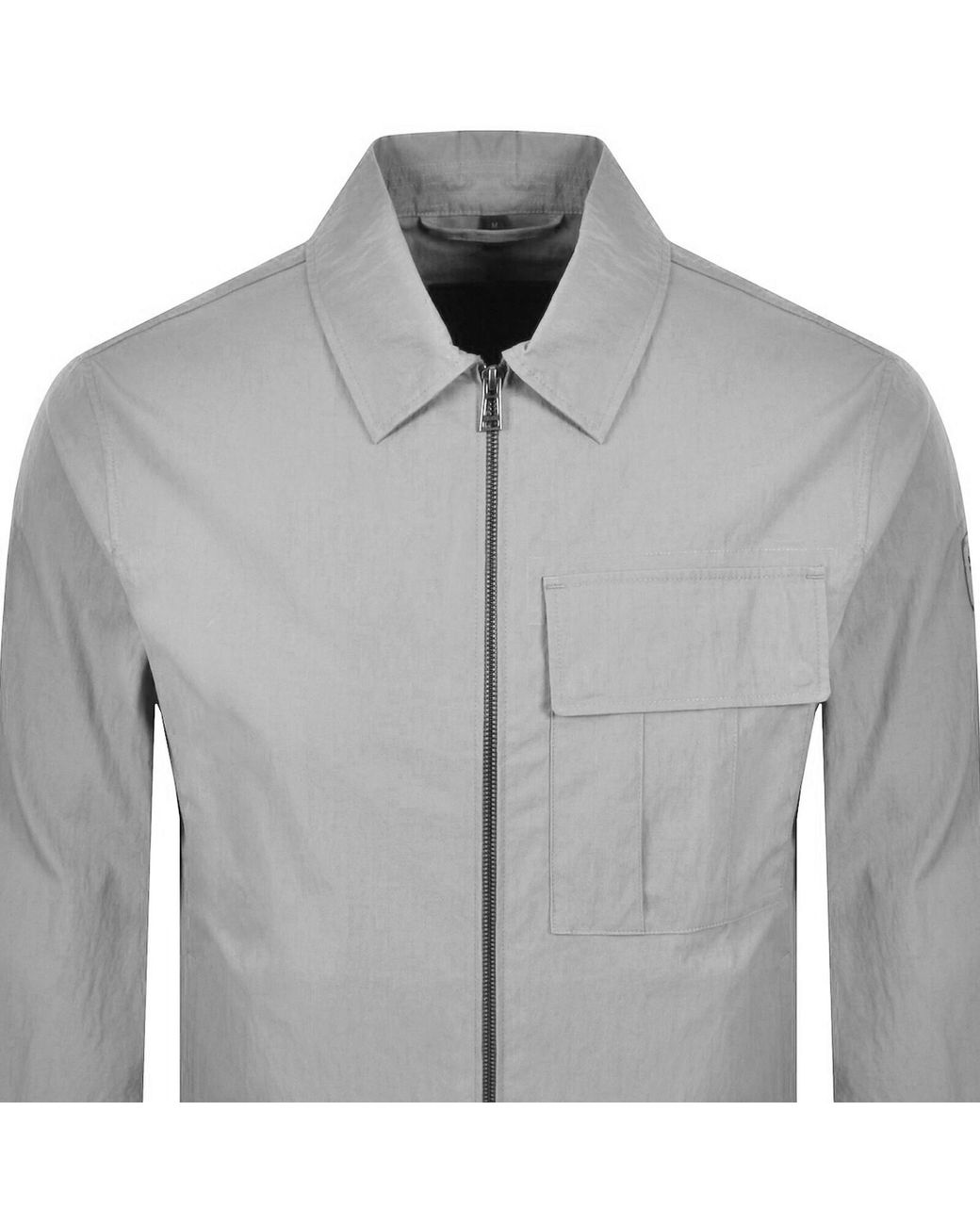 Belstaff Gray Cargo Overshirt for men