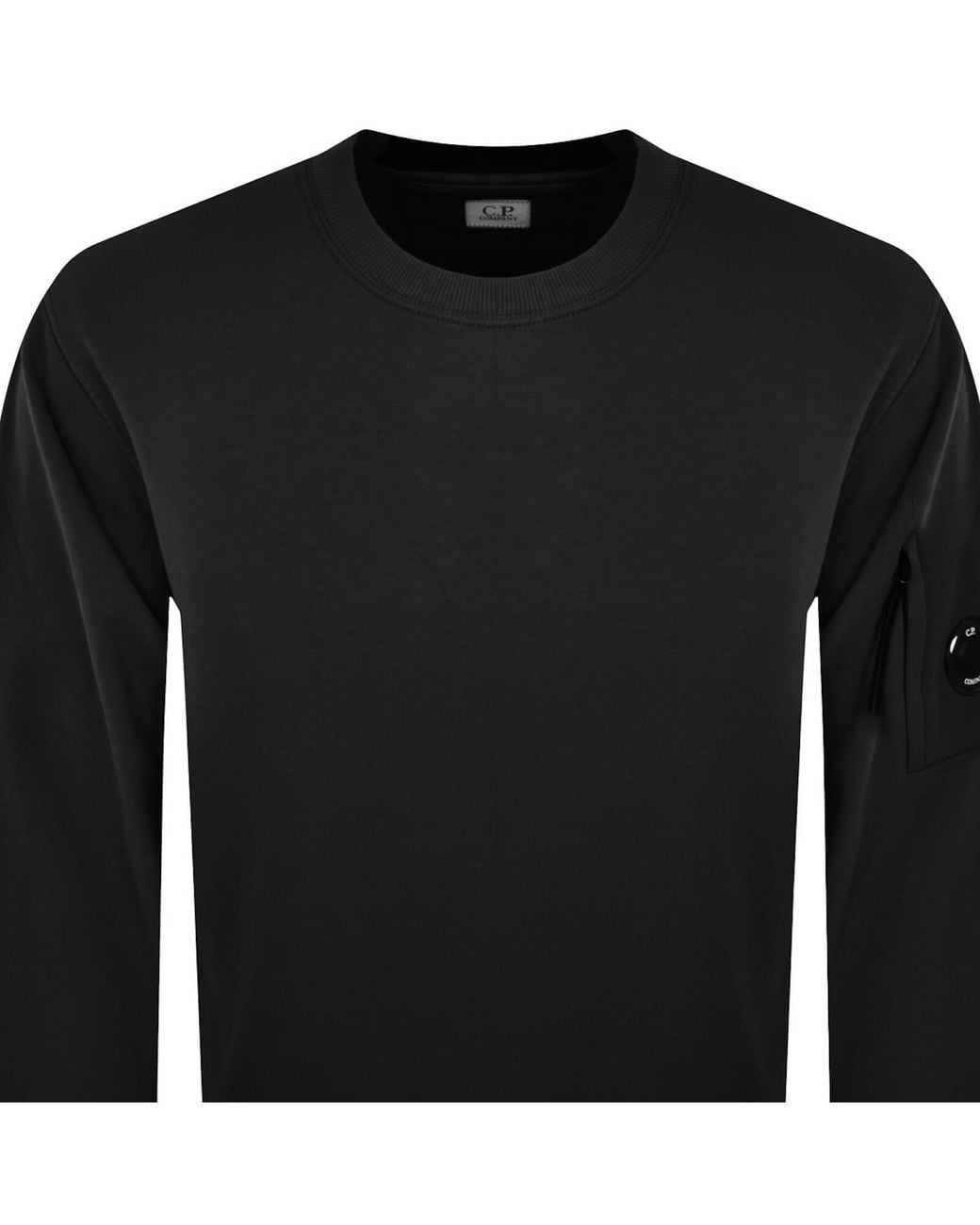 C P Company Black Cp Company Raised Lens Sweatshirt for men