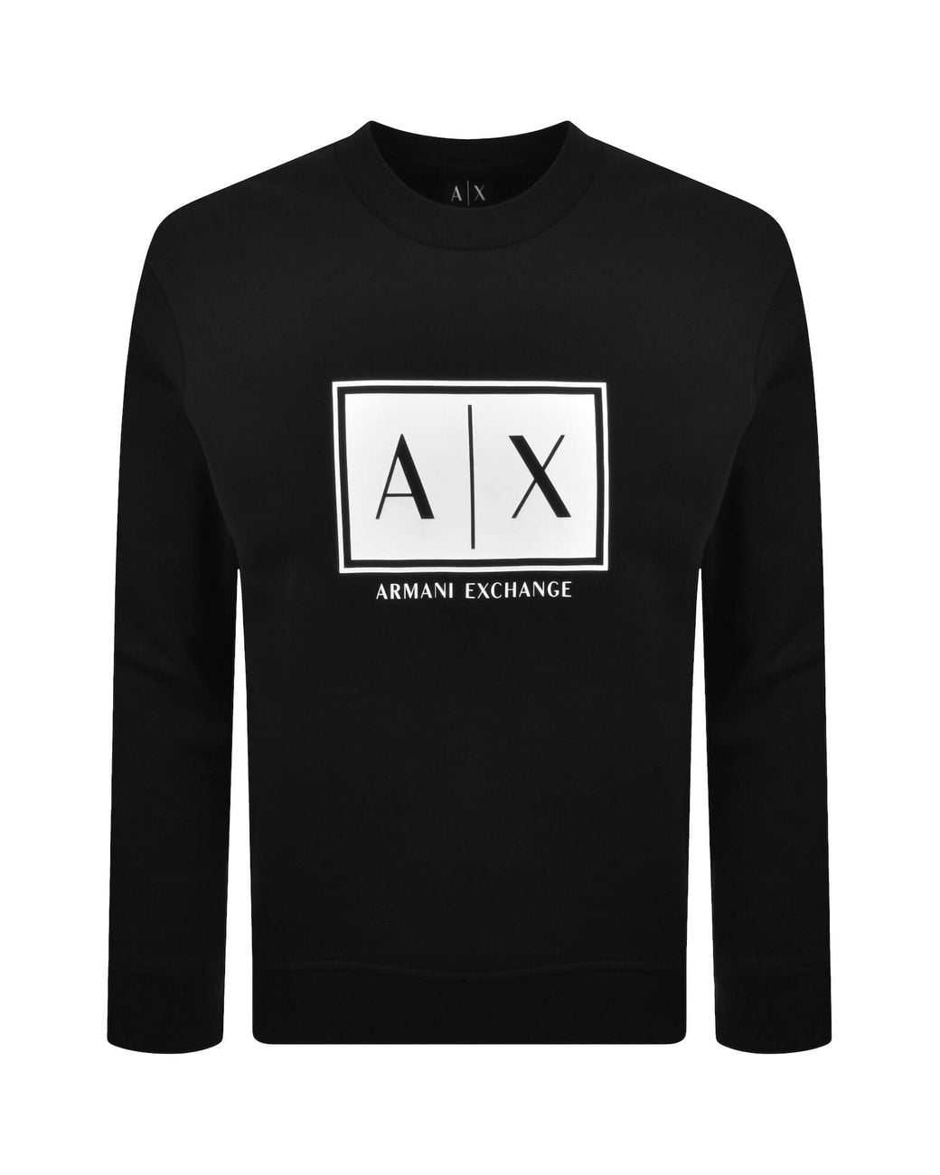 ARMANI EXCHANGE Black Logo Sweatshirt for men