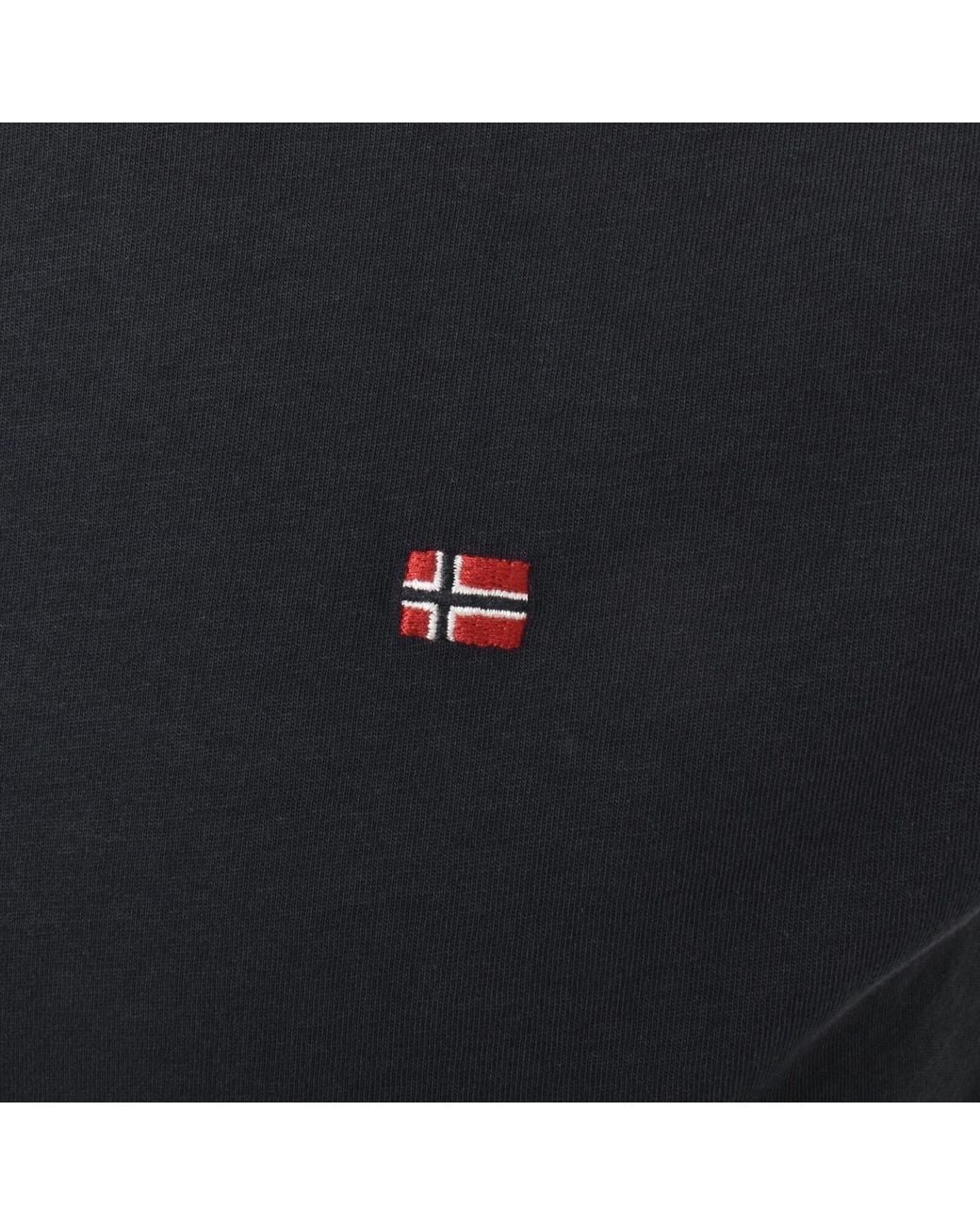 Napapijri Black Salis Logo T Shirt for men