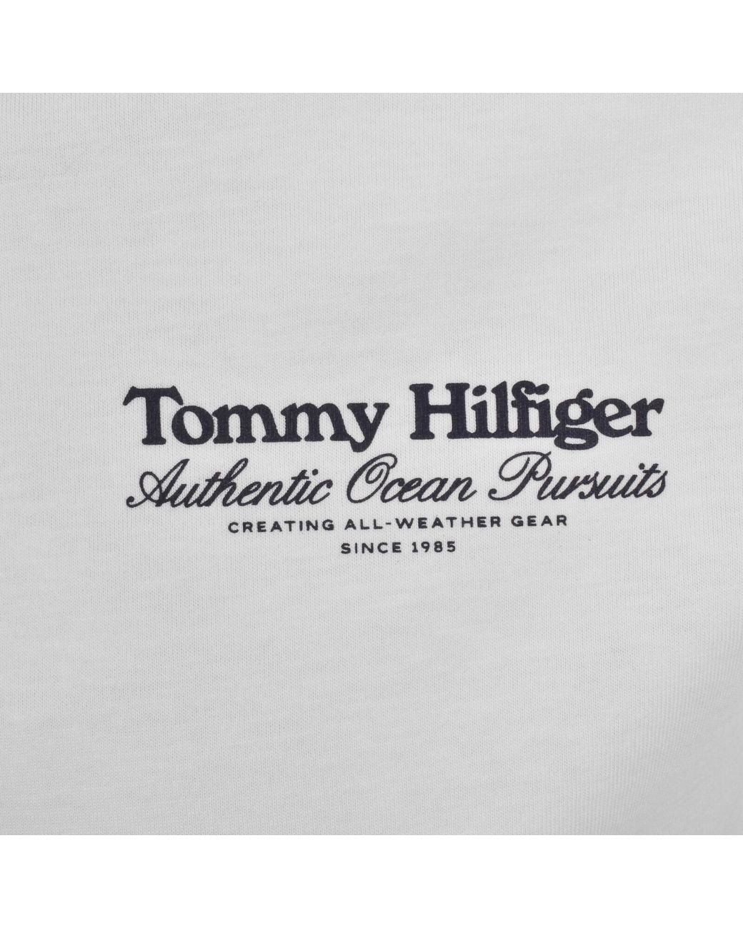 Tommy Hilfiger White Back Graphic T Shirt for men
