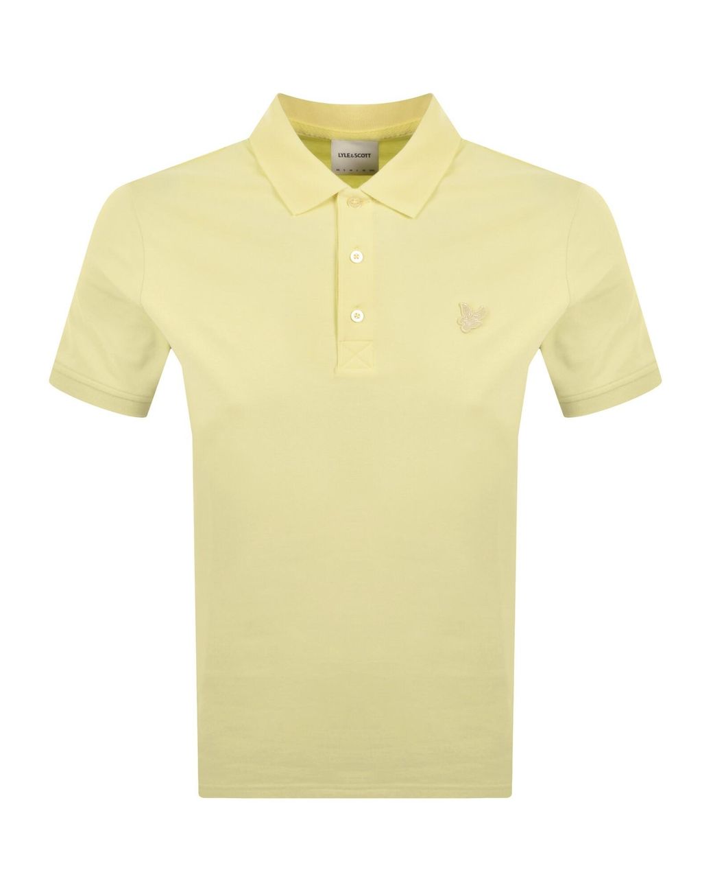 Lyle & Scott Yellow Superfine Polo T Shirt for men