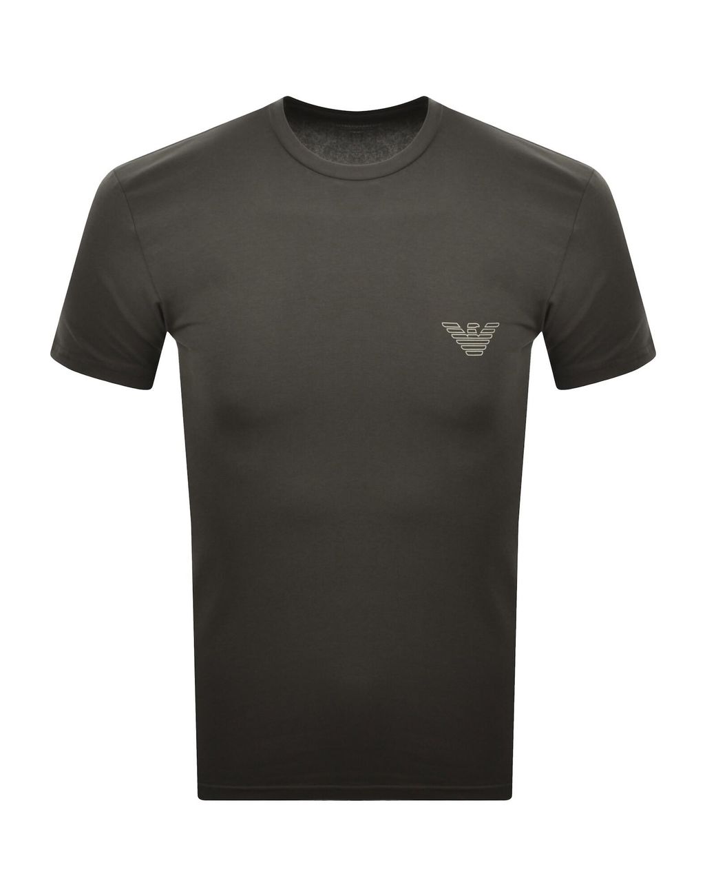 Armani Gray Emporio Crew Neck T Shirt for men