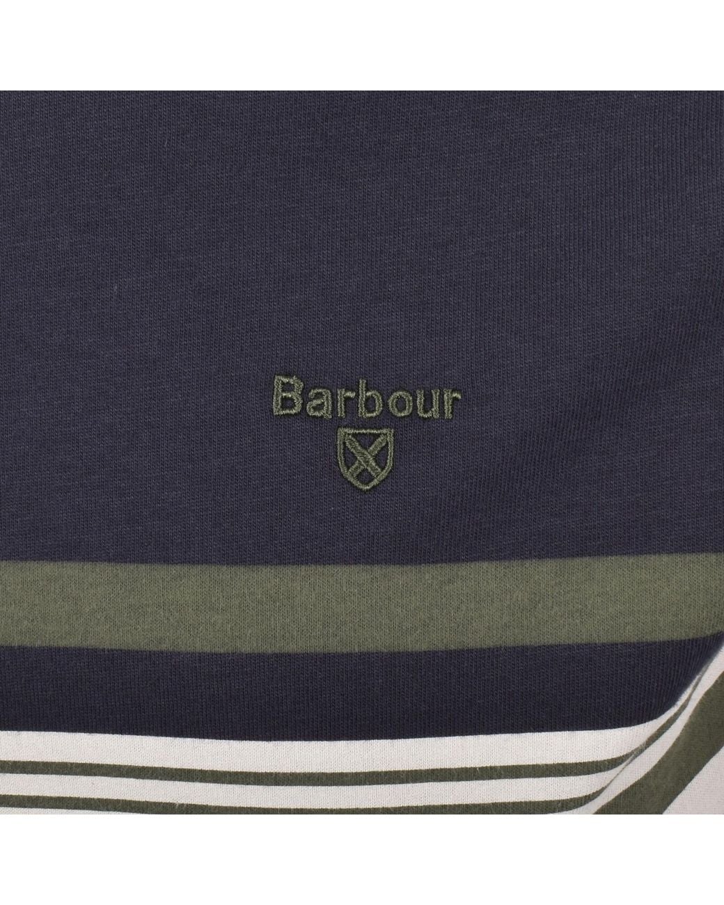 Barbour Blue Teeside Stripe T Shirt Dark for men