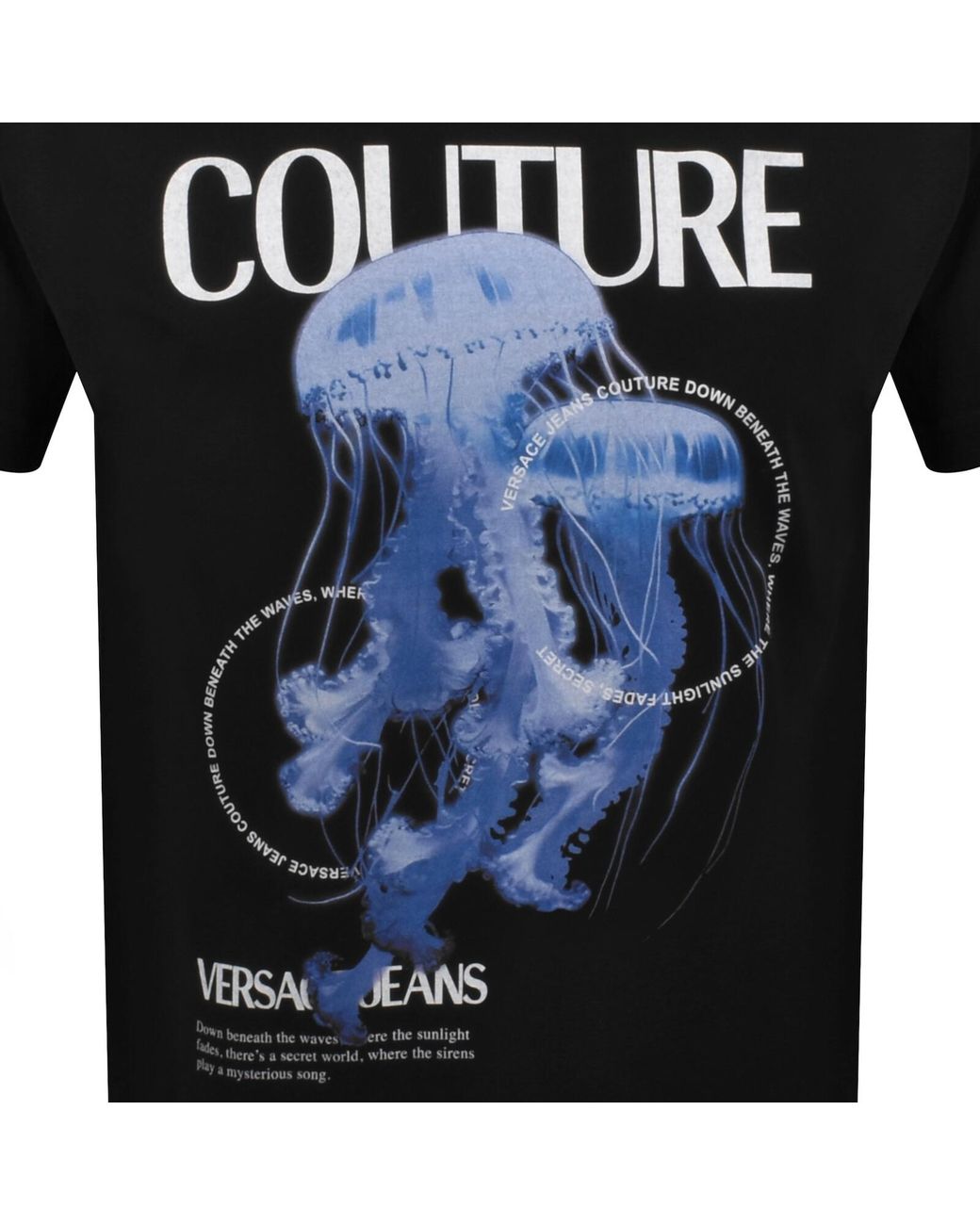 Versace Jeans Black Couture Jellyfish T Shirt for men