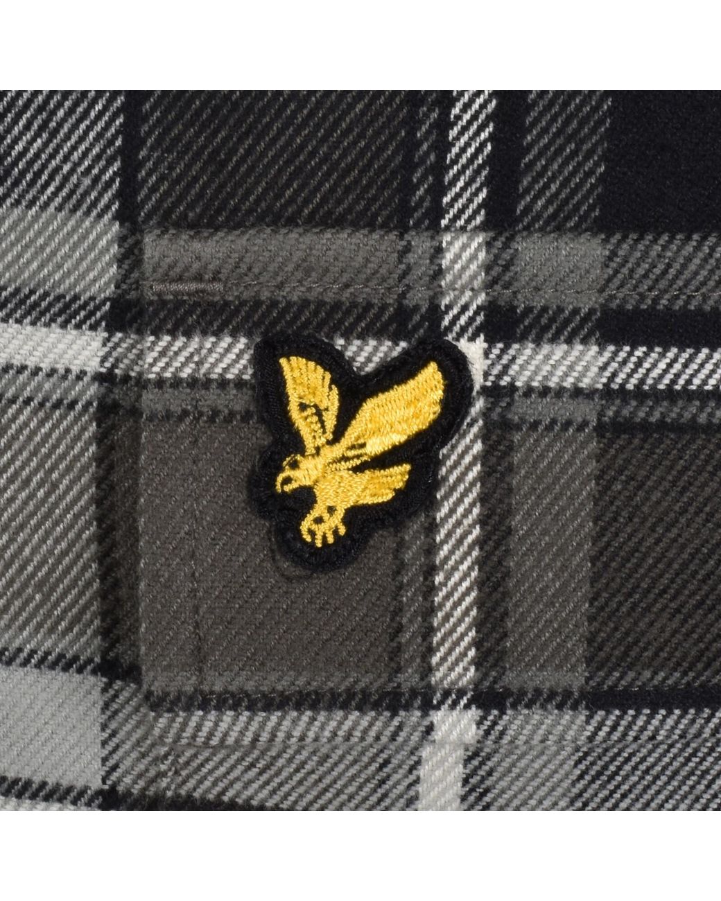 Lyle & Scott Black Brushed Check Shirt for men