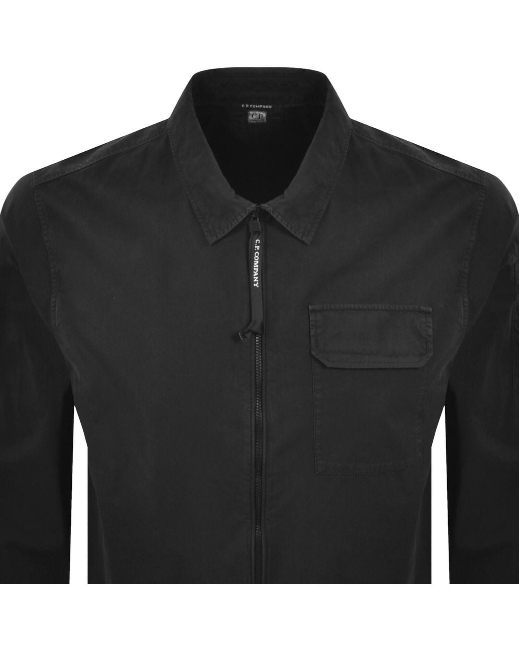 C P Company Black Cp Company Gabardine Overshirt for men