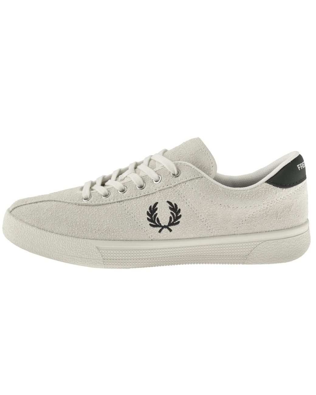Fred Perry White Tennis Suede Trainers for men