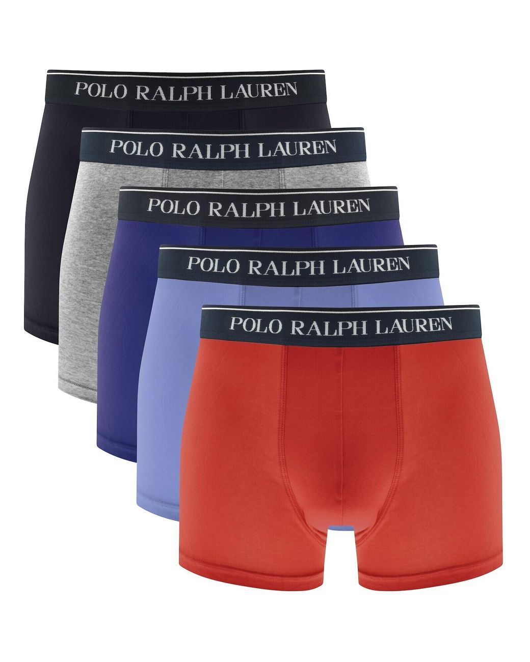 Ralph Lauren Blue Underwear 5 Pack Boxer Trunks for men