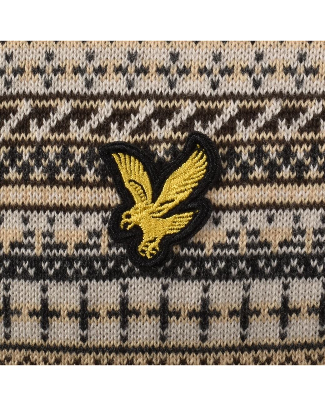 Lyle & Scott Gray Fairisle Knit Polo for men