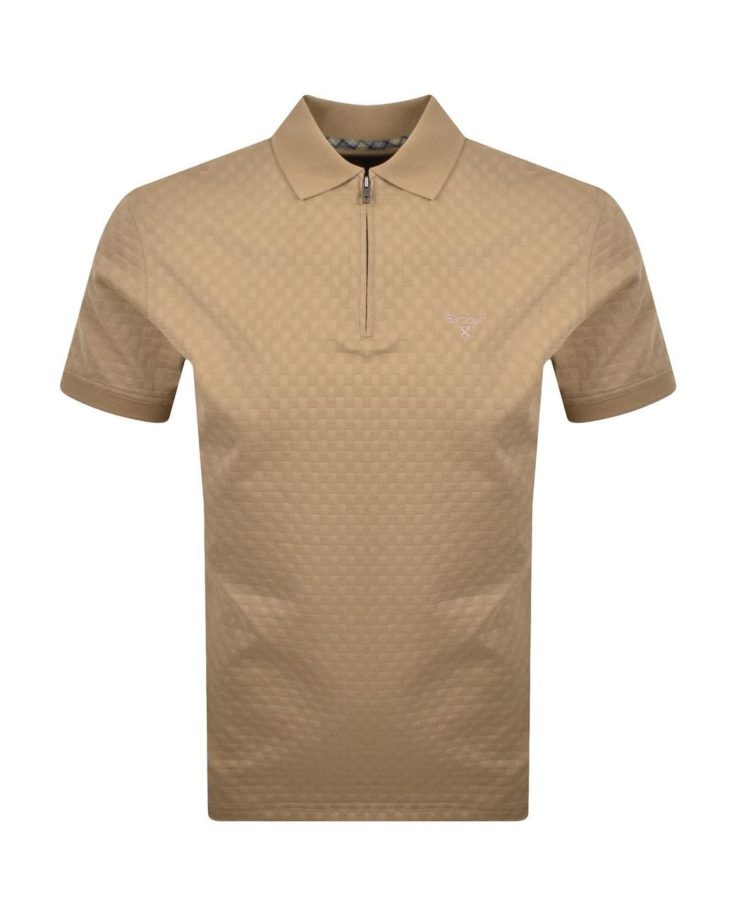 Barbour Natural Hockham Tailored Fit Polo Stone for men