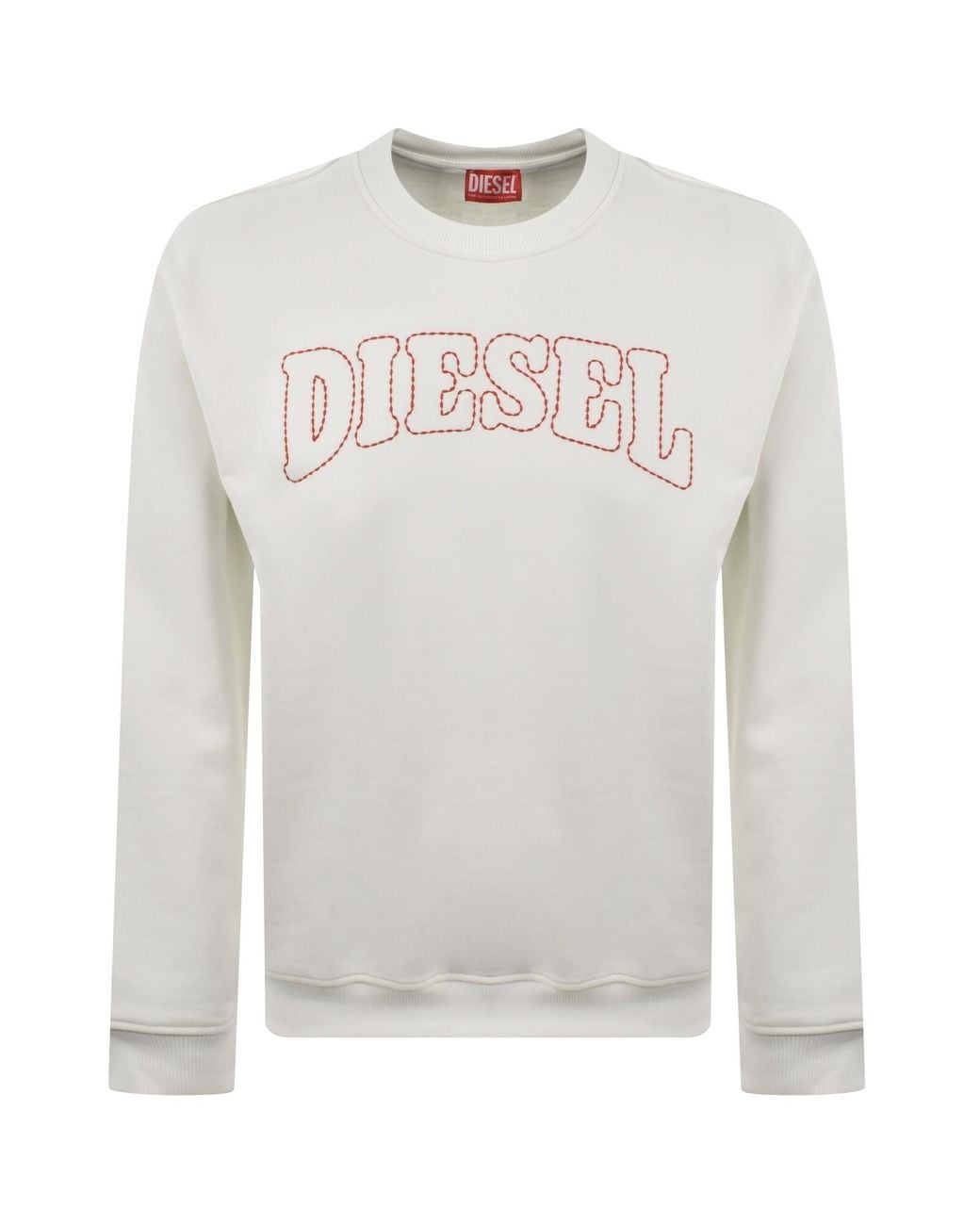 DIESEL White S Norm V10 Sweatshirt for men