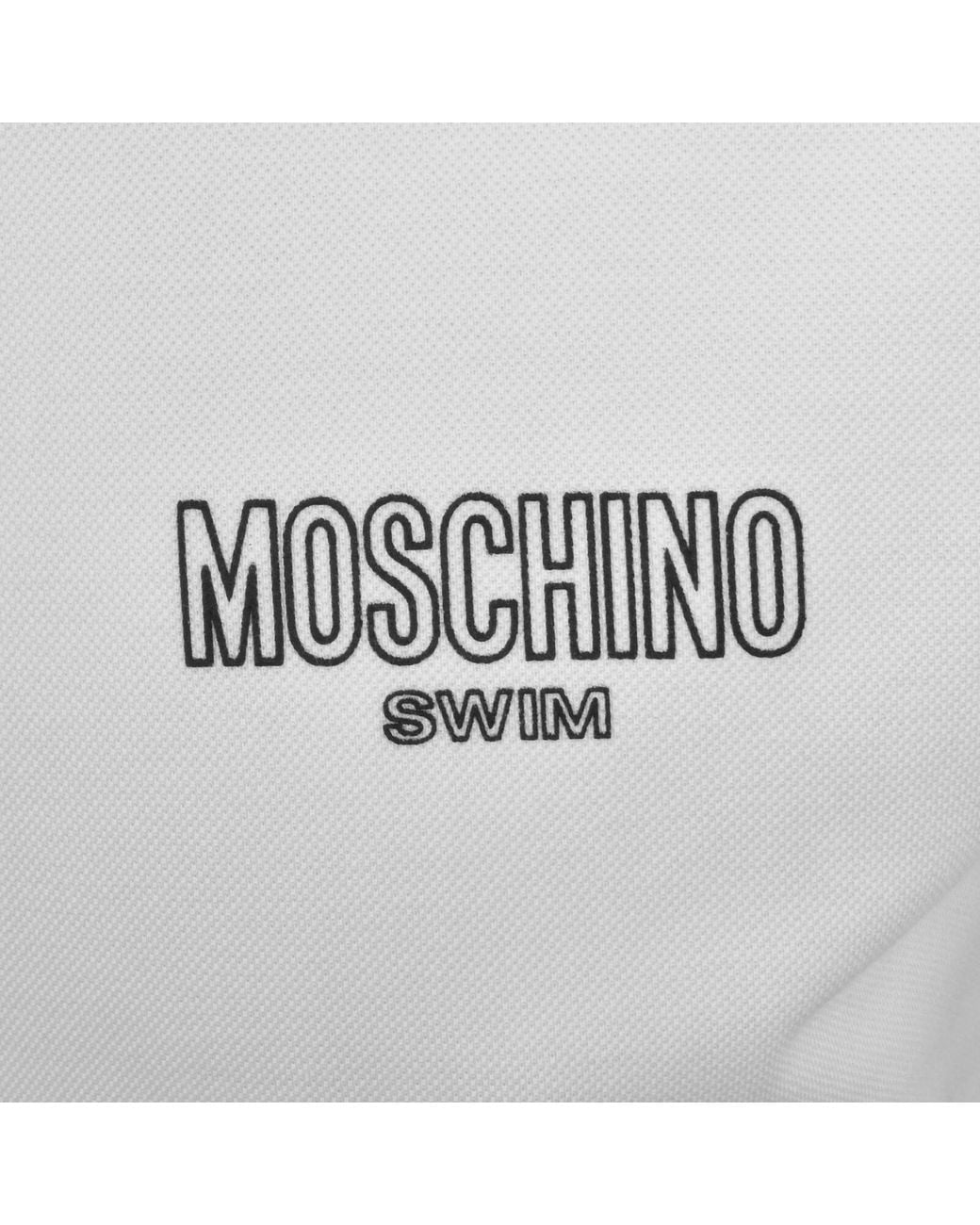 Moschino Gray Swim Short Sleeved Polo T Shirt for men