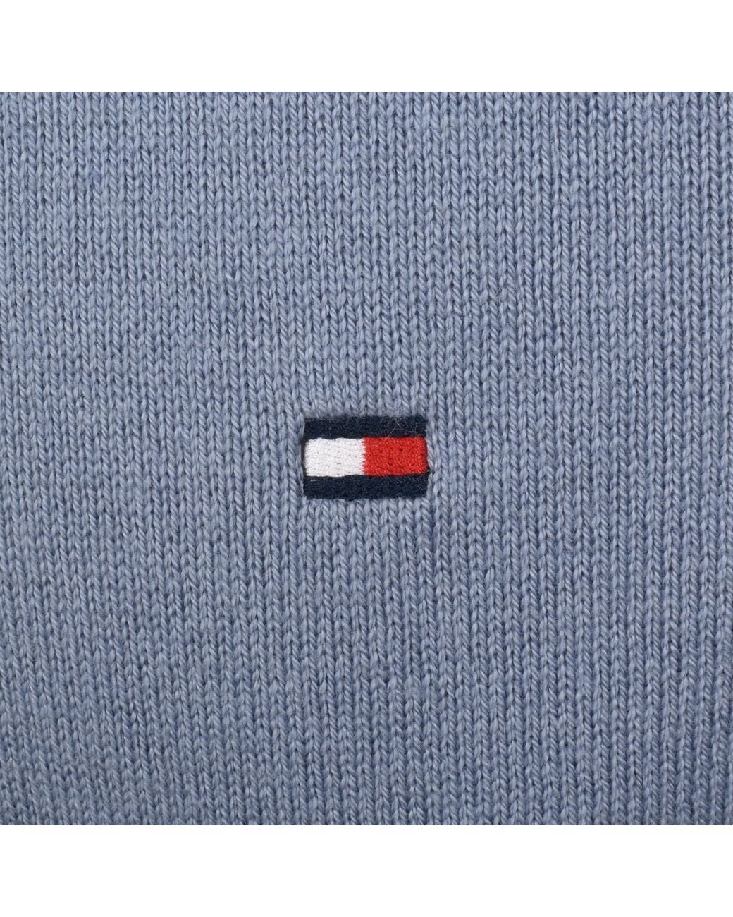 Tommy Hilfiger Blue Cashmere Polo Jumper for men