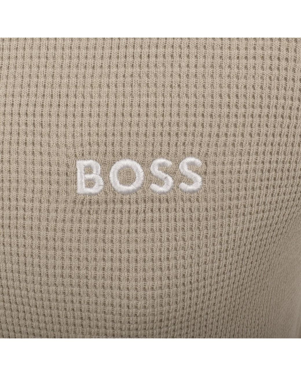 BOSS BUSINESS Natural Boss Waffle T Shirt Light for men