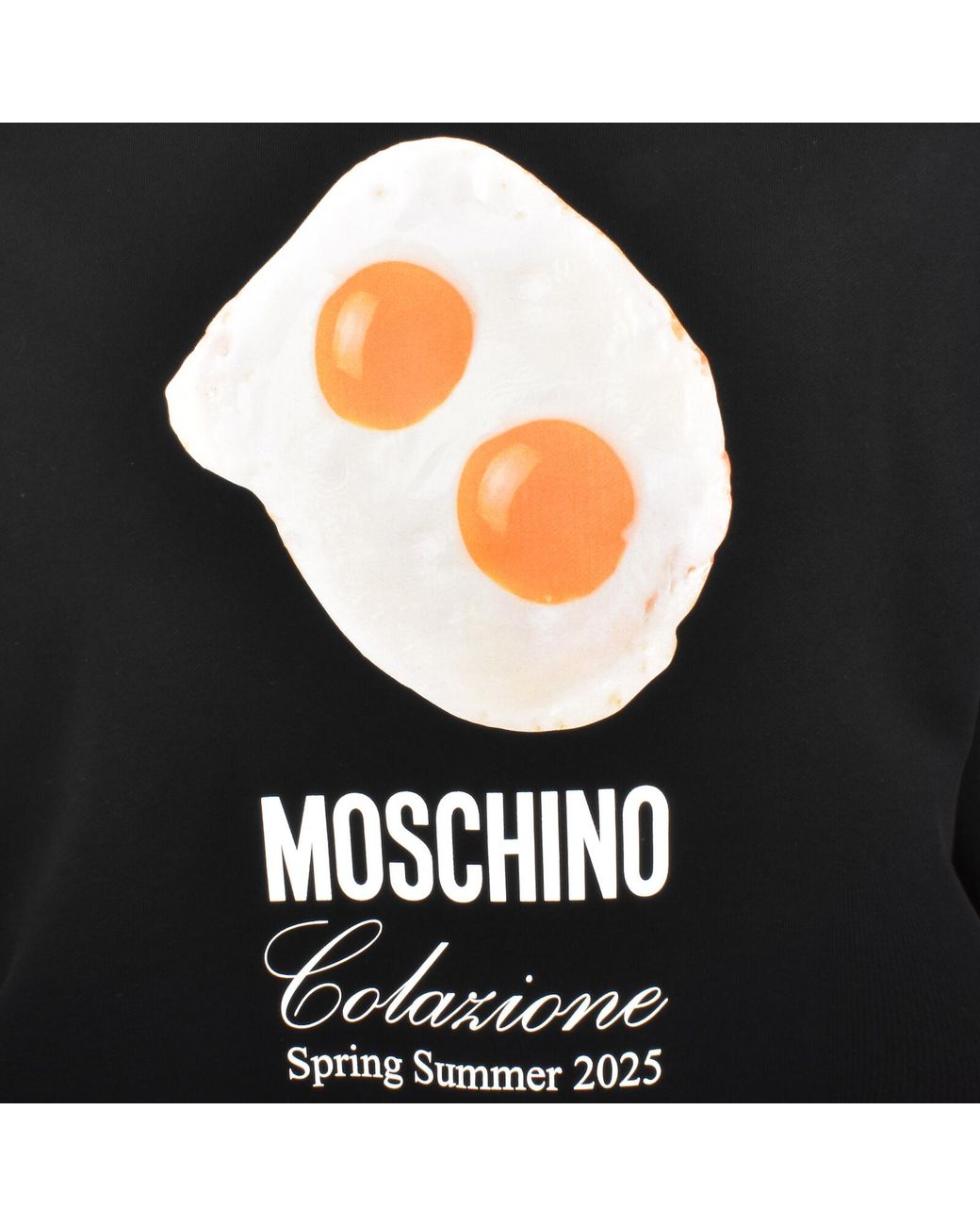 Moschino Black Eggs Print Hoodie for men