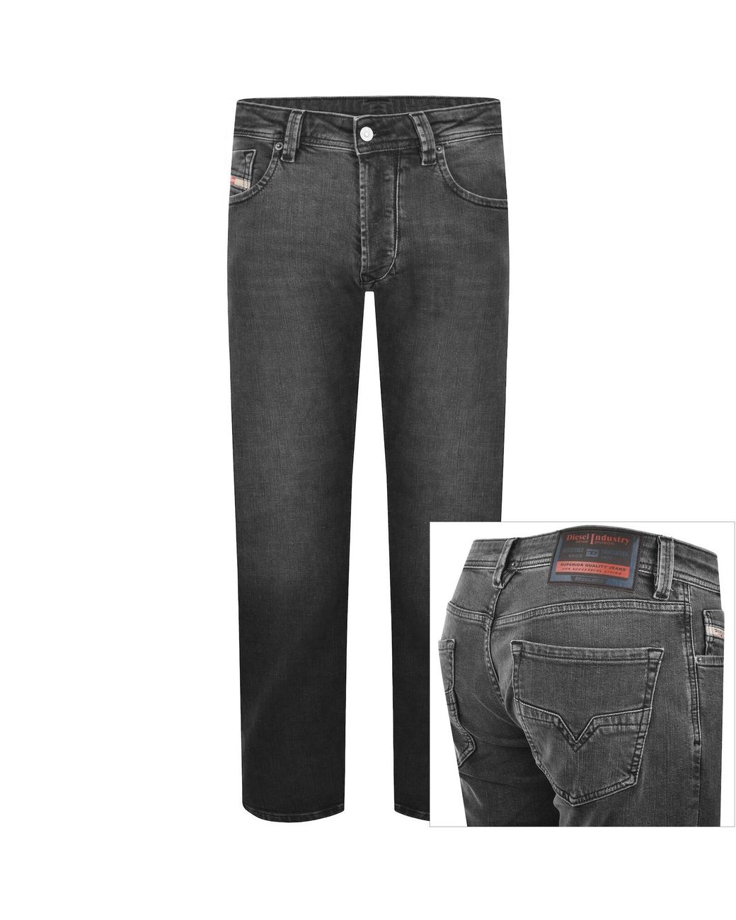 DIESEL Gray 1985 Larkee Regular Fit Jeans Mid for men