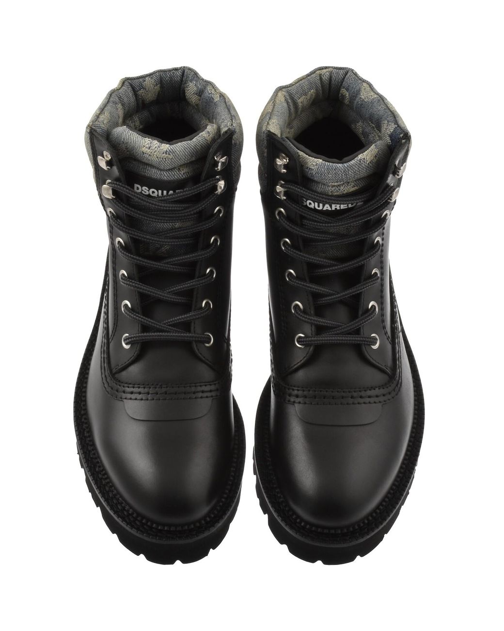 DSquared² Black Monogram Ankle Boots for men