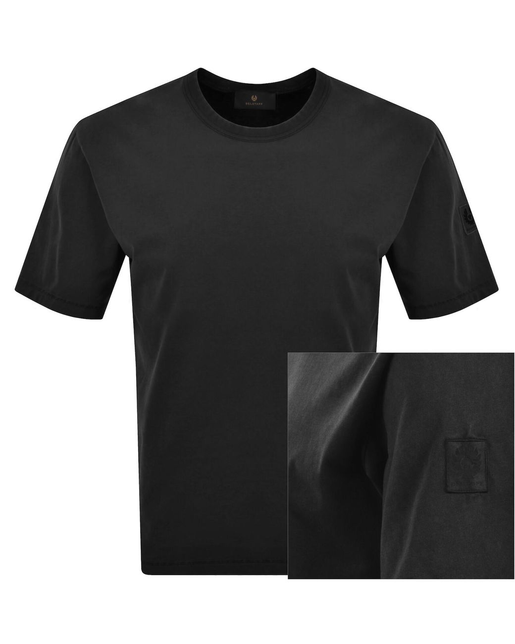 Belstaff Black Valley Garment Dye T Shirt for men