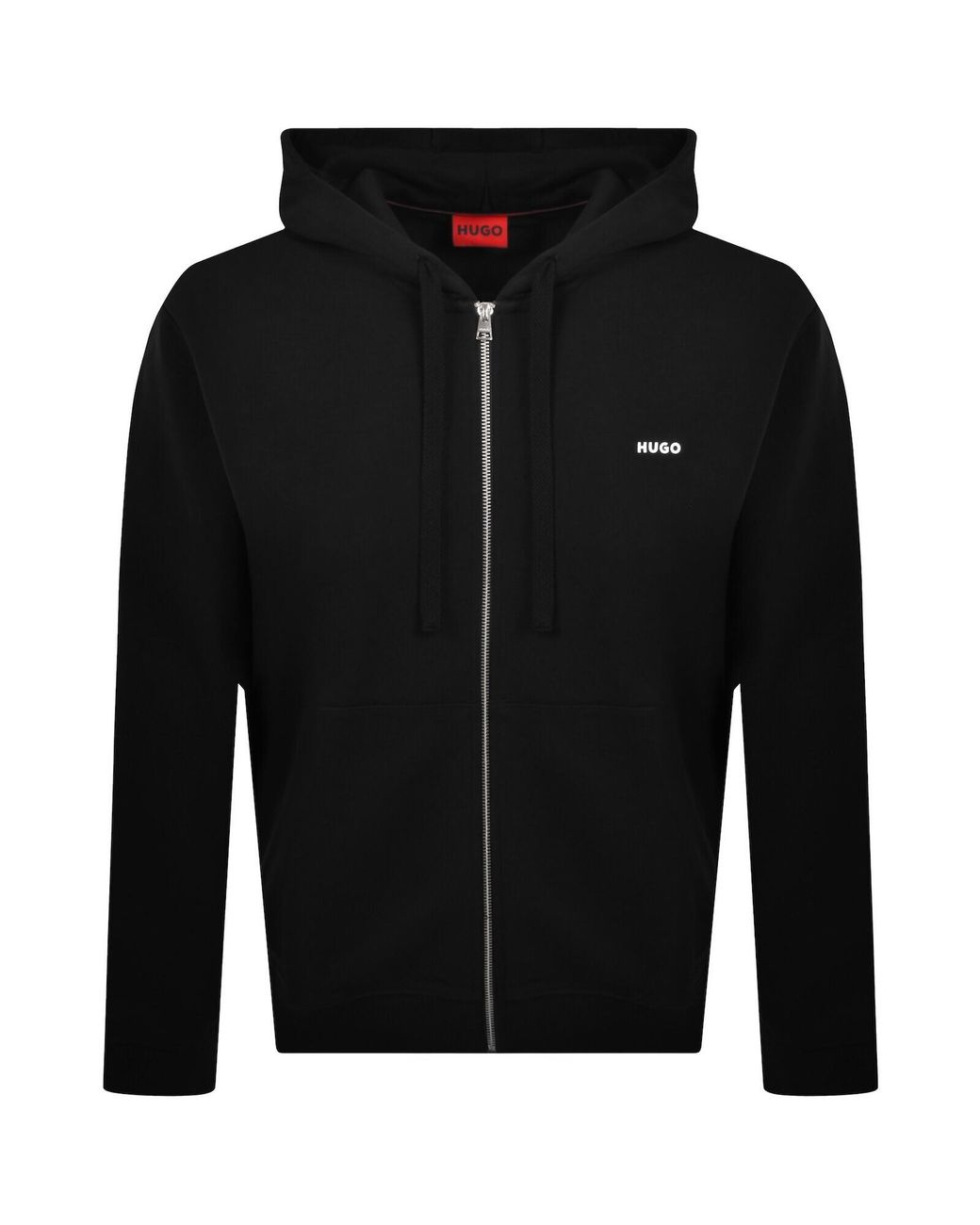HUGO Black Dapo Full Zip Hoodie for men
