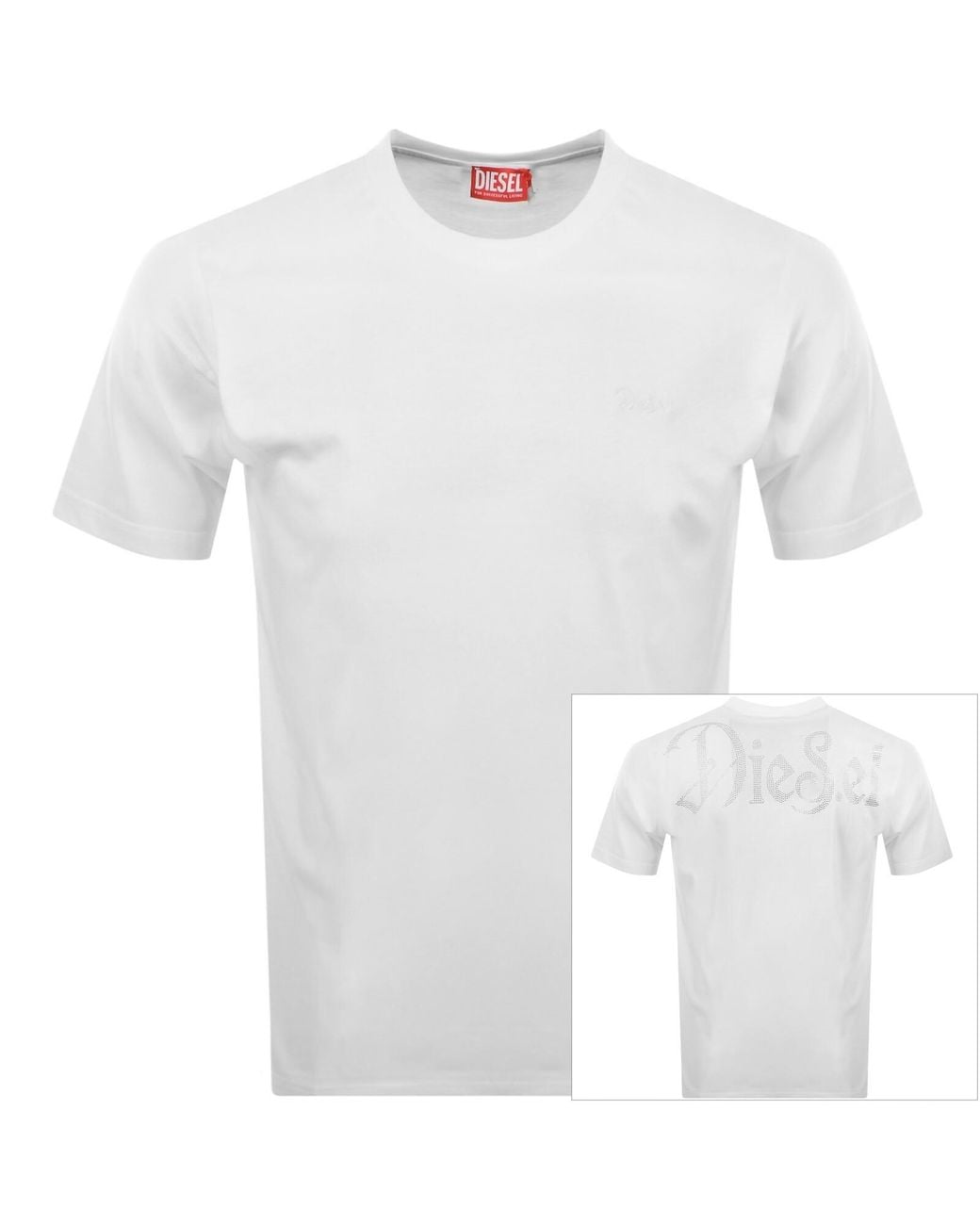 DIESEL White T Boxt V15 T Shirt for men