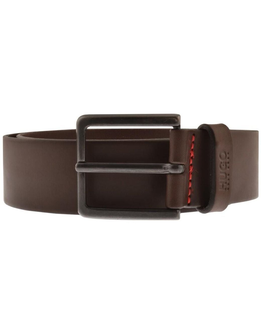 HUGO Brown Gionio Leather Belt for men