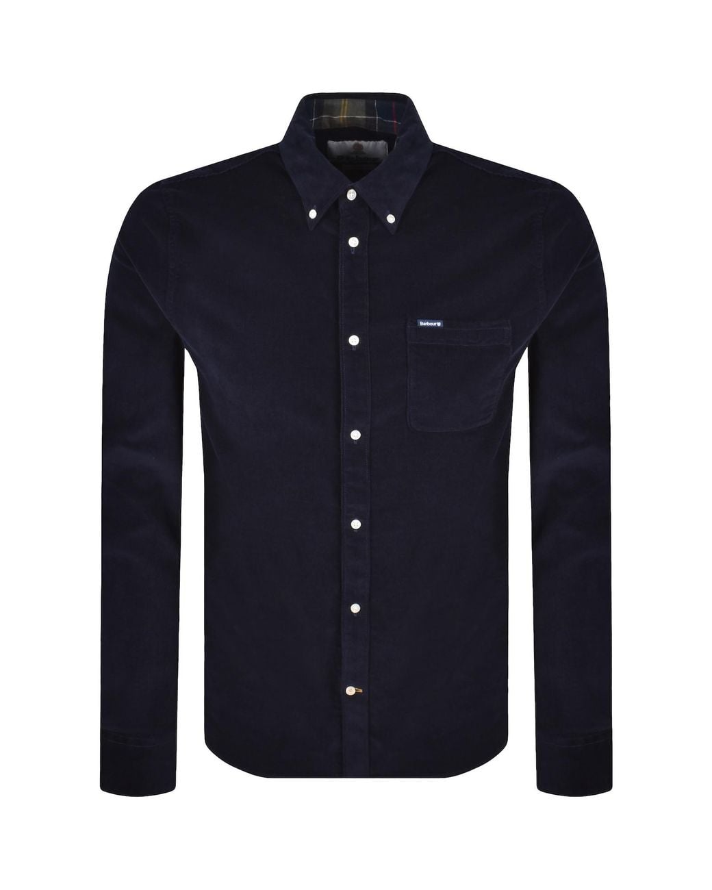 Barbour Blue Long Sleeved Corduroy Shirt for men