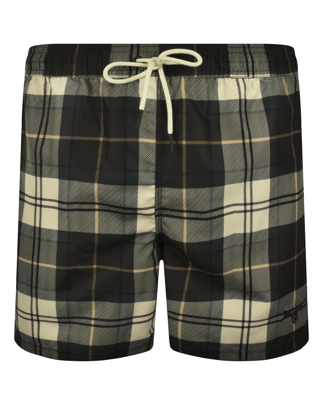 Barbour Green Staple Tartan Swim Shorts for men