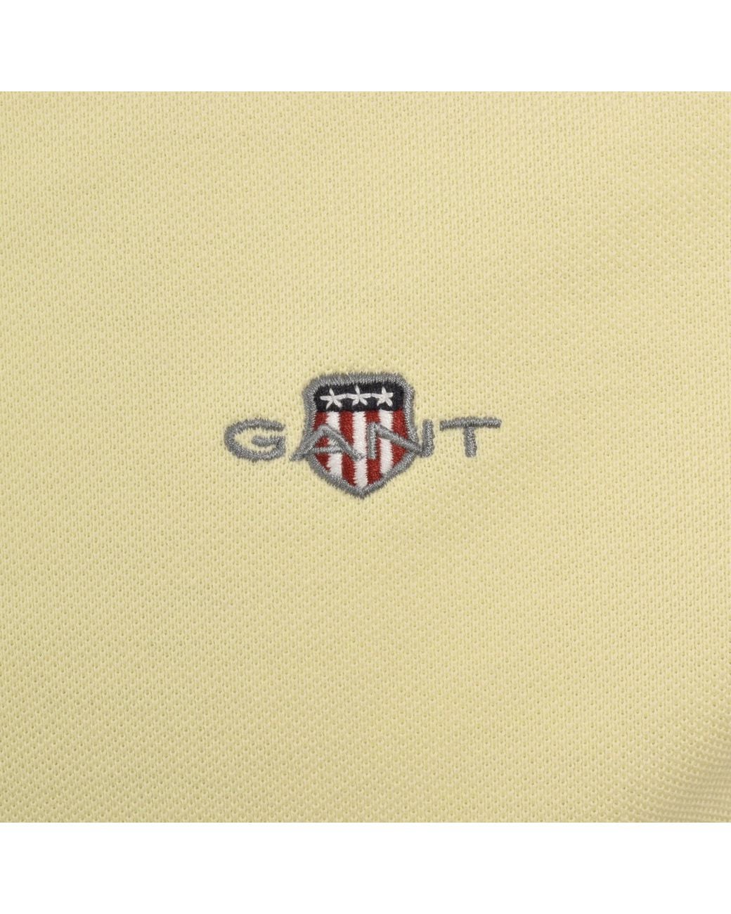 Gant Yellow Shield Pique Polo T Shirt for men