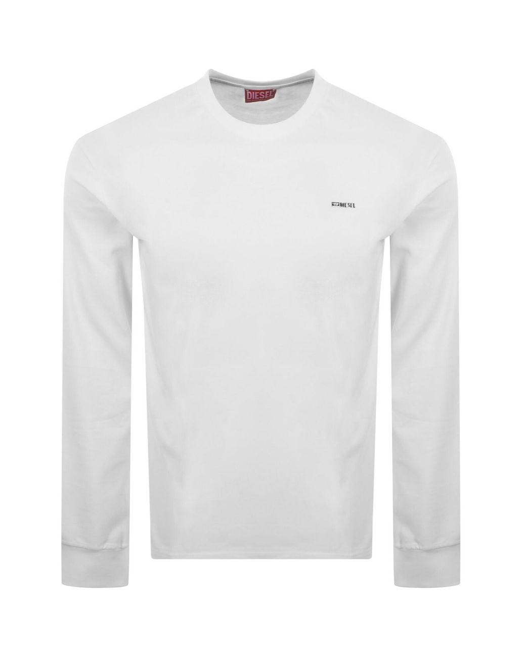 DIESEL White T Miegor Long Sleeve T Shirt for men